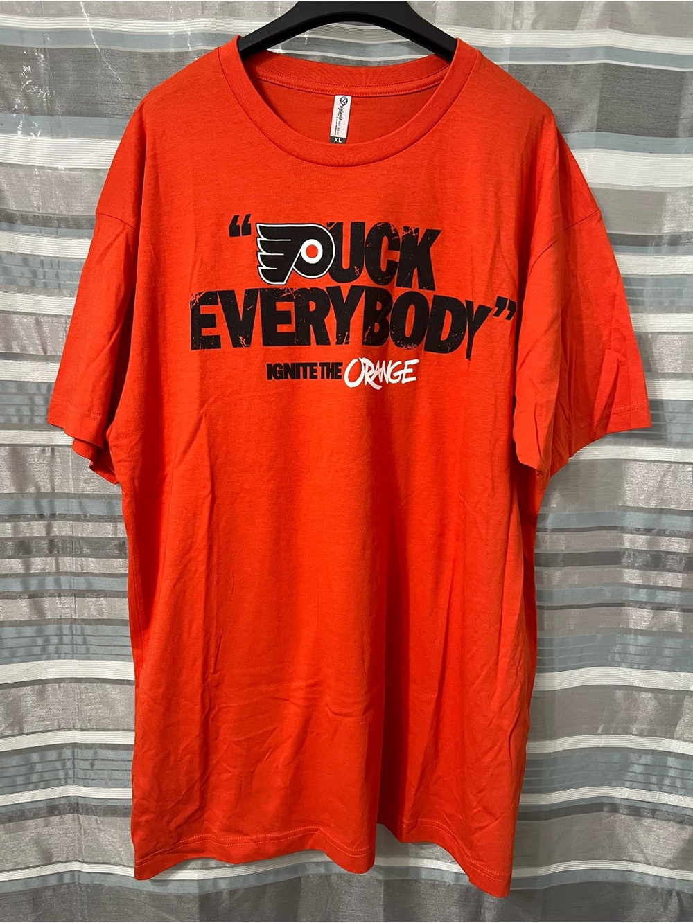 Philadelphia Flyers Hockey “Puck Everybody” Orange Tee - 'Ignite the Orange'